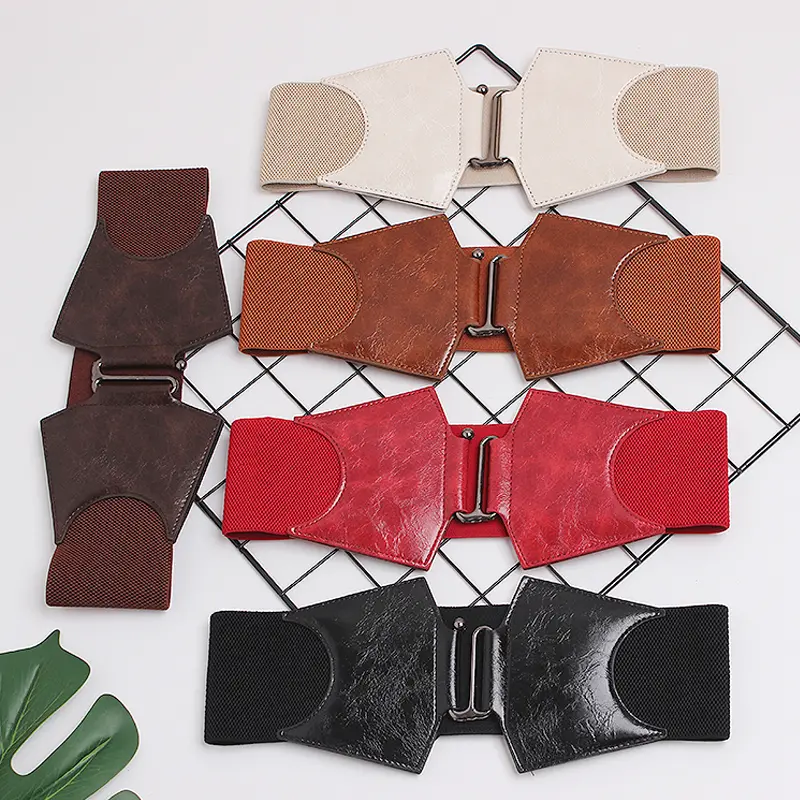 Plus Size Elastic Corset Belt Female Waist Wide Belts For Women Designer High Quality Stretch Cummerbunds Dress Waistband