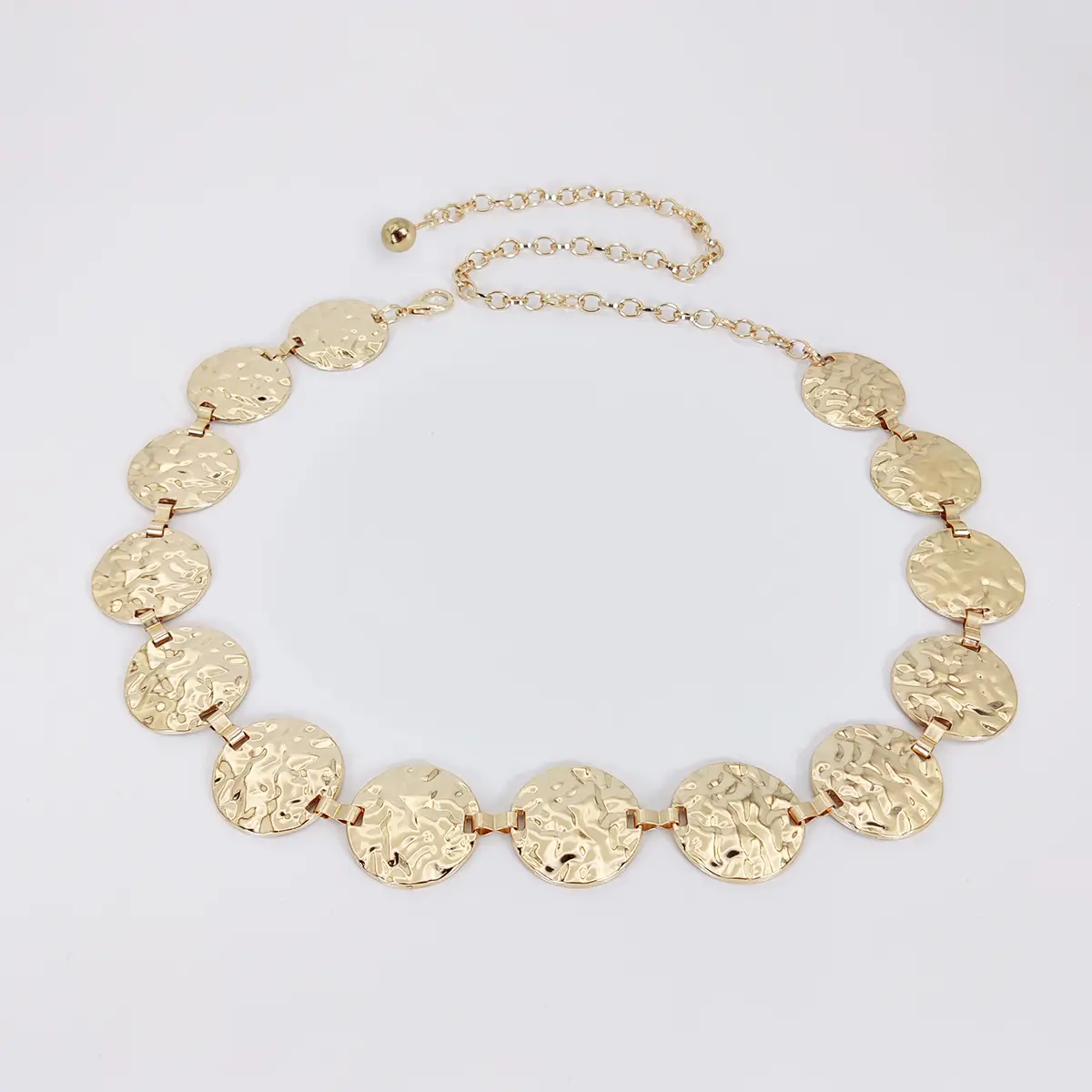 Elegant Ladies Metal Waist Gold Chain Belt Round Irregular Body Chain Sexy Accessory Beho Adjustable Belts For Women Punk