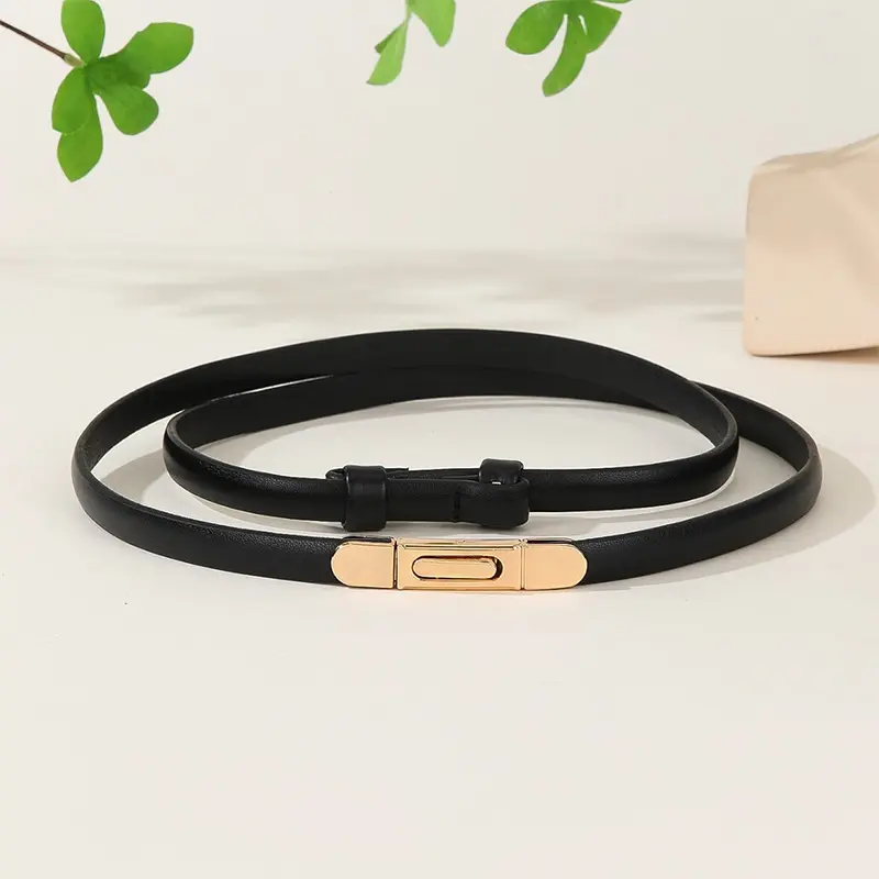 Fashion Adjustable Thin Belt Female Luxury Brands Designer Girdle Korean Corset Metal Buckle Desiner Elegant Belts For Women