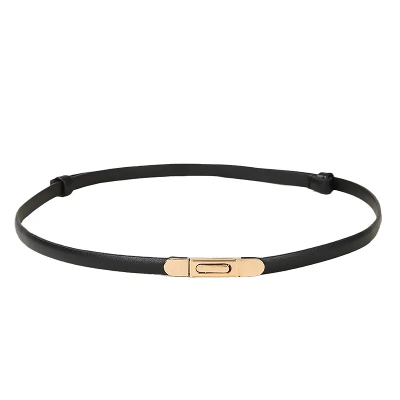 Fashion Adjustable Thin Belt Female Luxury Brands Designer Girdle Korean Corset Metal Buckle Desiner Elegant Belts For Women