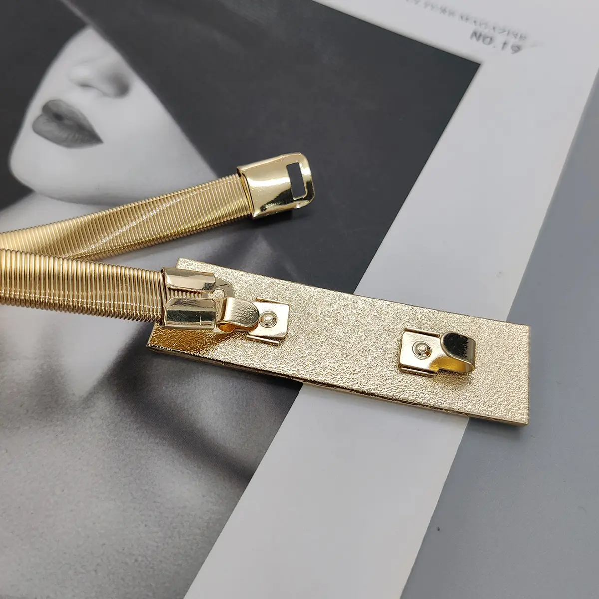 Elastic Gold Chain Belt Female Waist Punk Y2K Silver Metal Rhinestone Belts For Women High Quality Luxury Golden Waistband