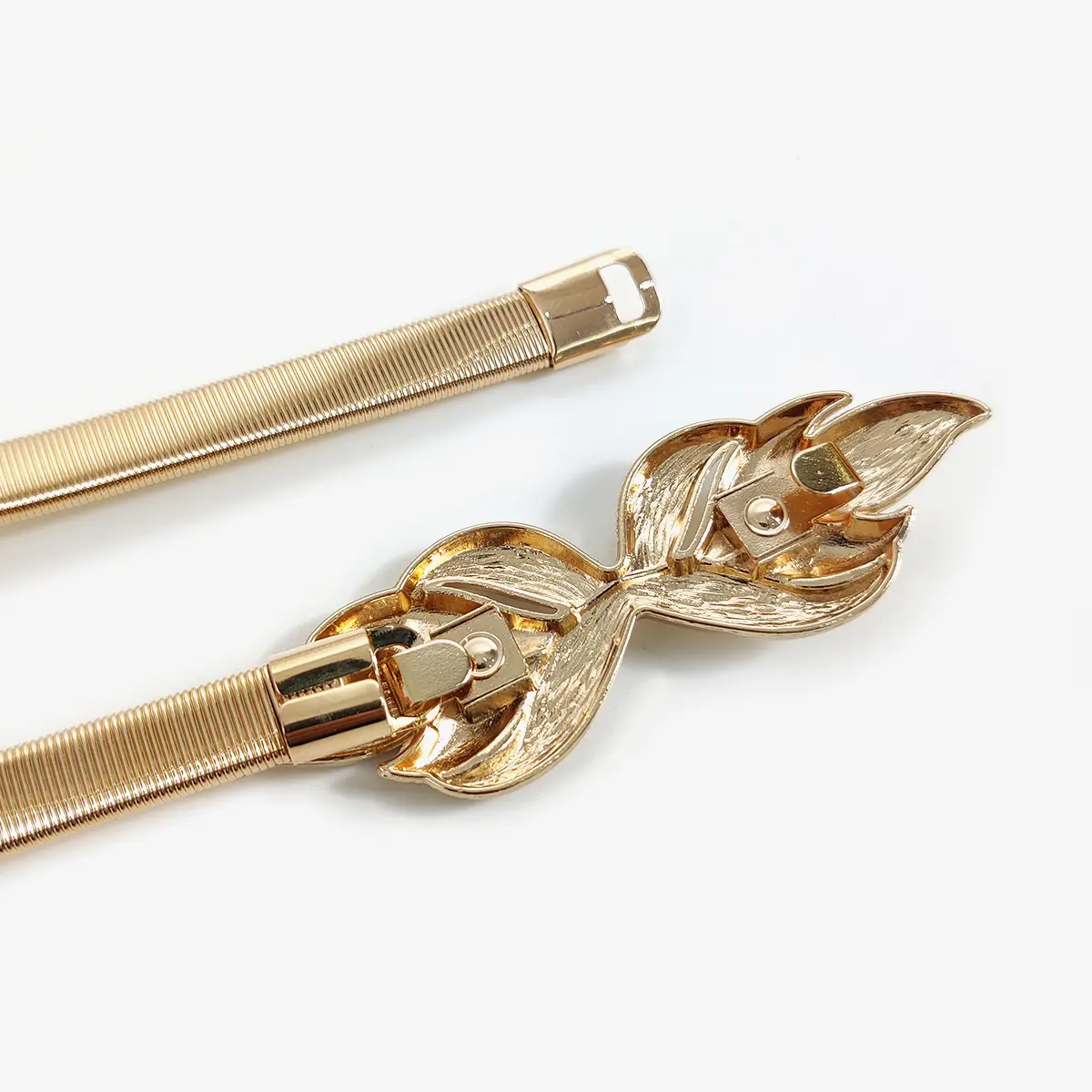 Fashion Elastic Gold Chain Belt Female Waist Flower Silver Metal Punk Belts For Women High Quality Stretch Thin Waistband