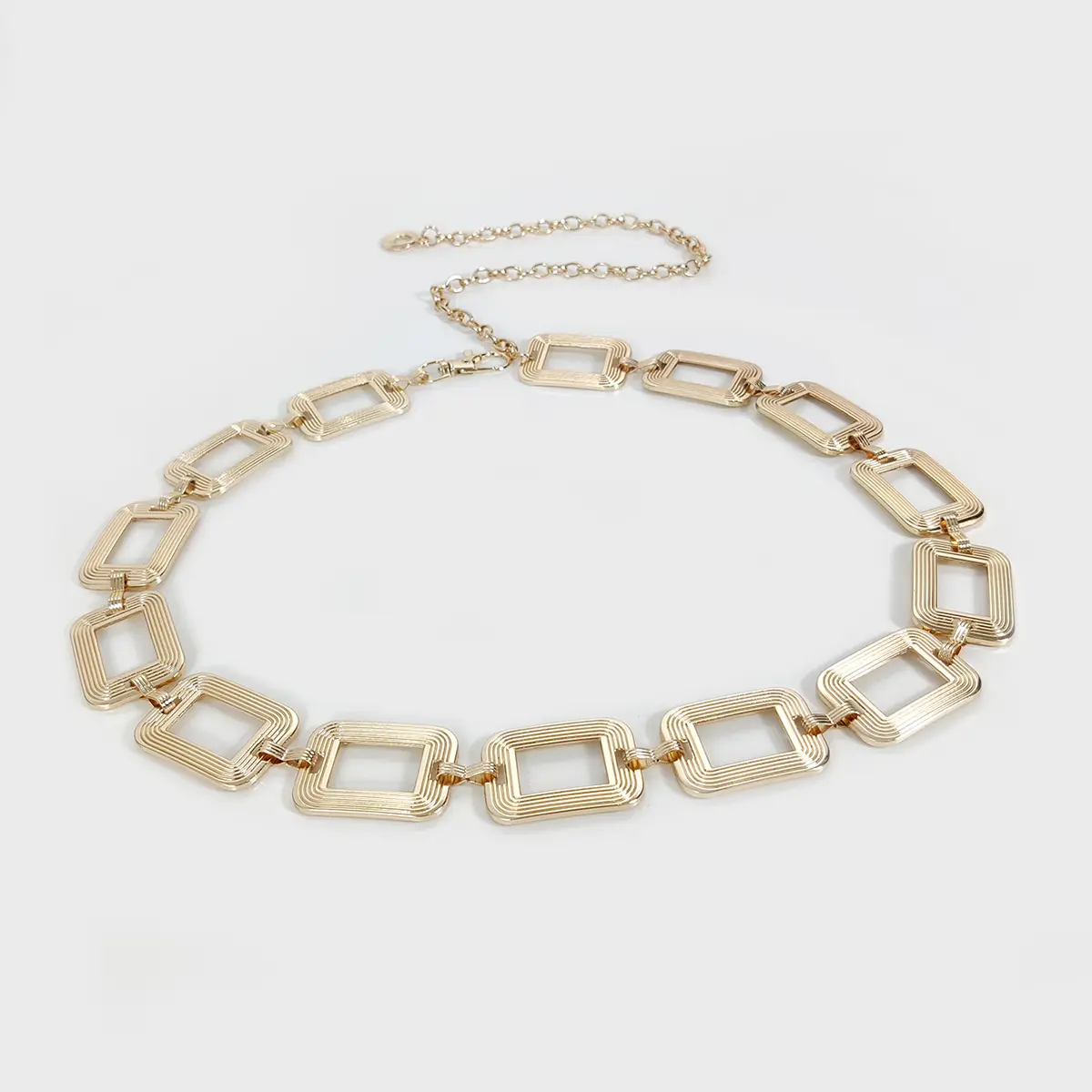 Fashion Gold Chain Belt Female Waist Adjustable Punk Silver Metal Belts For Women High Quality Luxury Dress Pant Chains