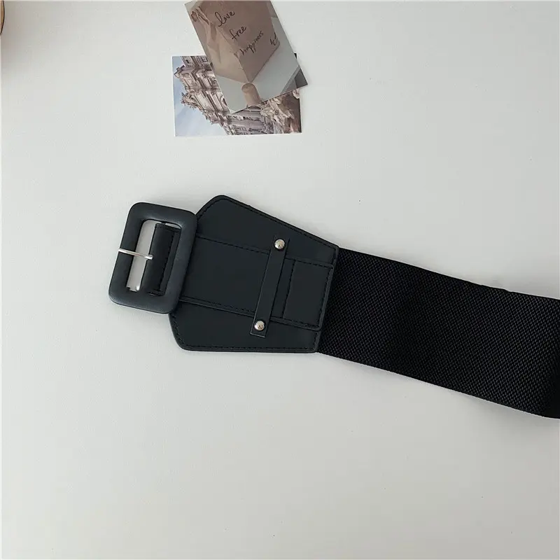 Wide Elastic Corset Belt Ladies Dress Suit Stretch Cummerbunds Plus Size Belts For Women High Quality Big Waistband White