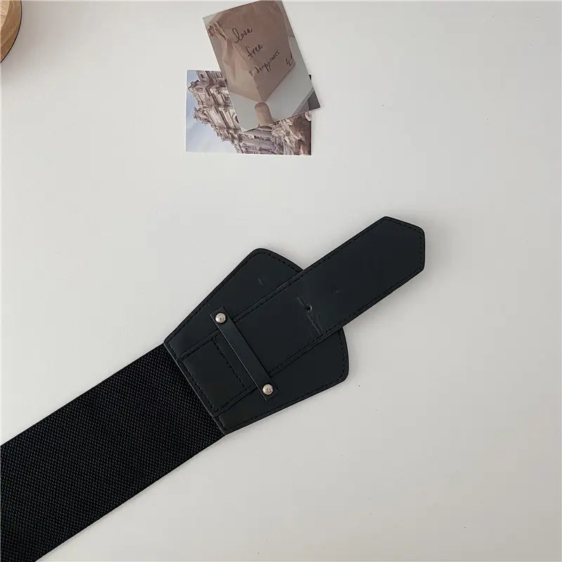 Wide Elastic Corset Belt Ladies Dress Suit Stretch Cummerbunds Plus Size Belts For Women High Quality Big Waistband White