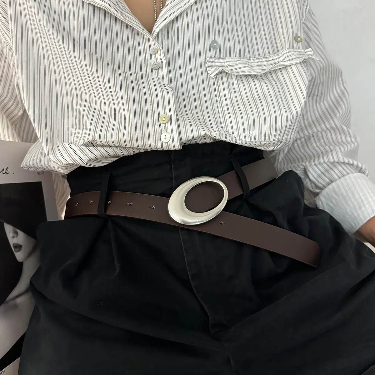 Designer Belts For Women High Quality Y2K Goth Female Waist Black Pu Leather Waistband Girls Jeans Corset Belt Luxury White
