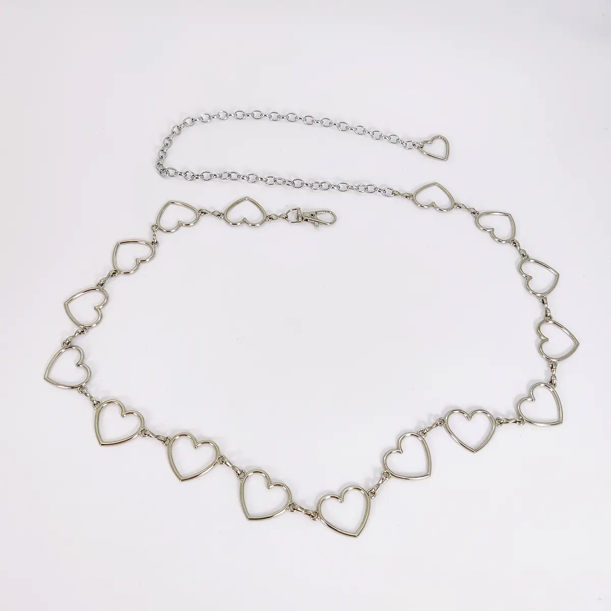Women's belt Luxury brand Heart Shaped Metal Waist Chain Belt Goth accessories Y2k belts for women Punk style with Jeans Dress