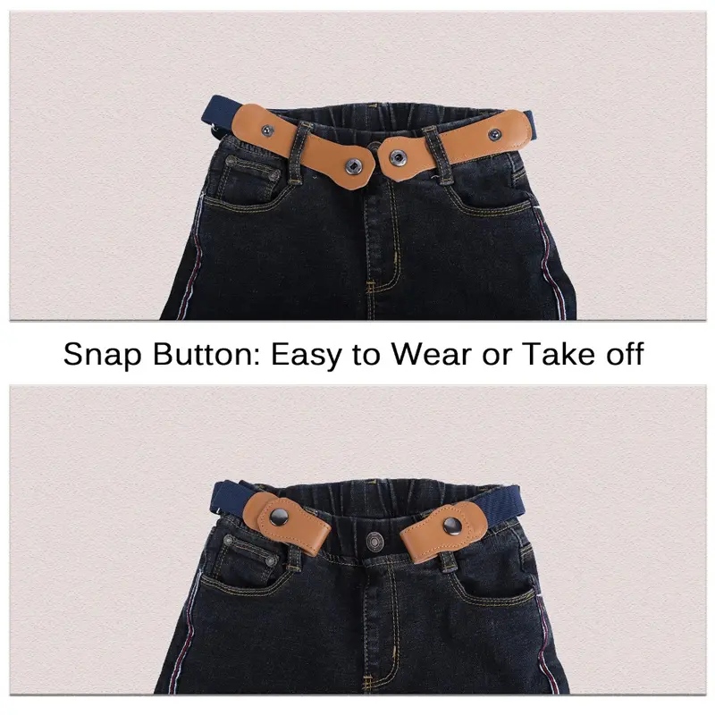 Girls and Boys Elastic Jeans Belt Without Buckle Kids Easybelt Adjustable Stretch Strap fashion Student Waistband Belts
