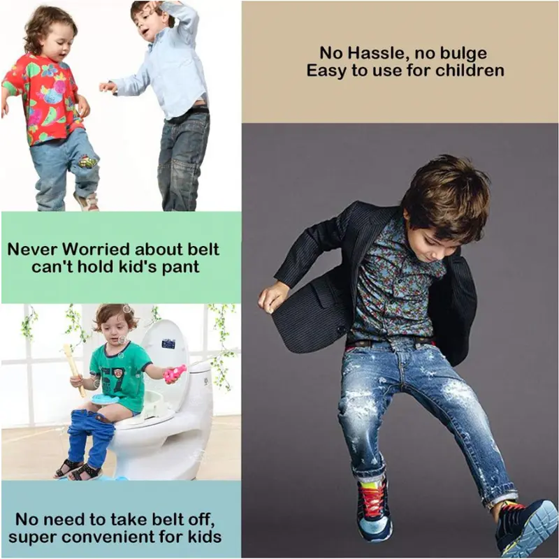 Girls and Boys Elastic Jeans Belt Without Buckle Kids Easybelt Adjustable Stretch Strap fashion Student Waistband Belts