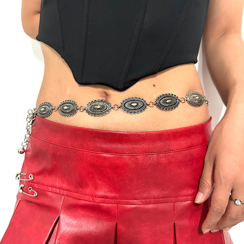 Elegant Ladies Metal Waist Chain Belt Ethnic and Bohemian style versatile belt for women suit for dress and Jeans