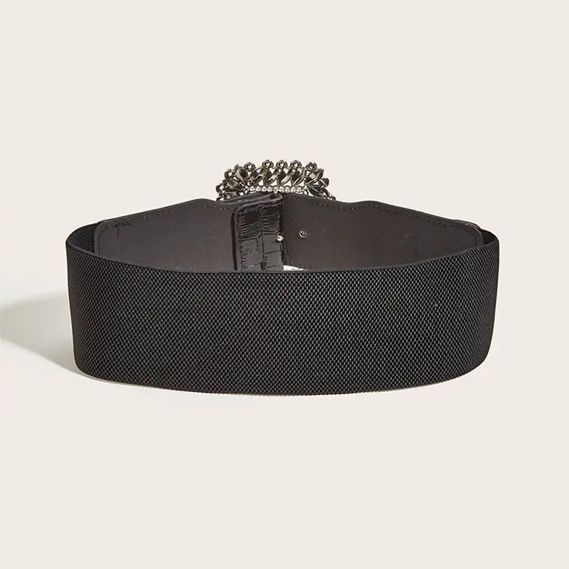 Rhinestone Wide Elastic Corset Belt Female High-end Luxury Brands Cummerbund Hip Hop Belts For Women Punk Gothic Y2K Waistband