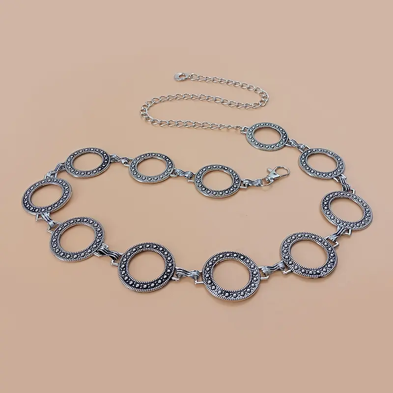Fashion Gold Chain Belt Female Waist Adjustable Desinger Belts For Women High Quality Luxury Brand Punk Metal Dress Waistband