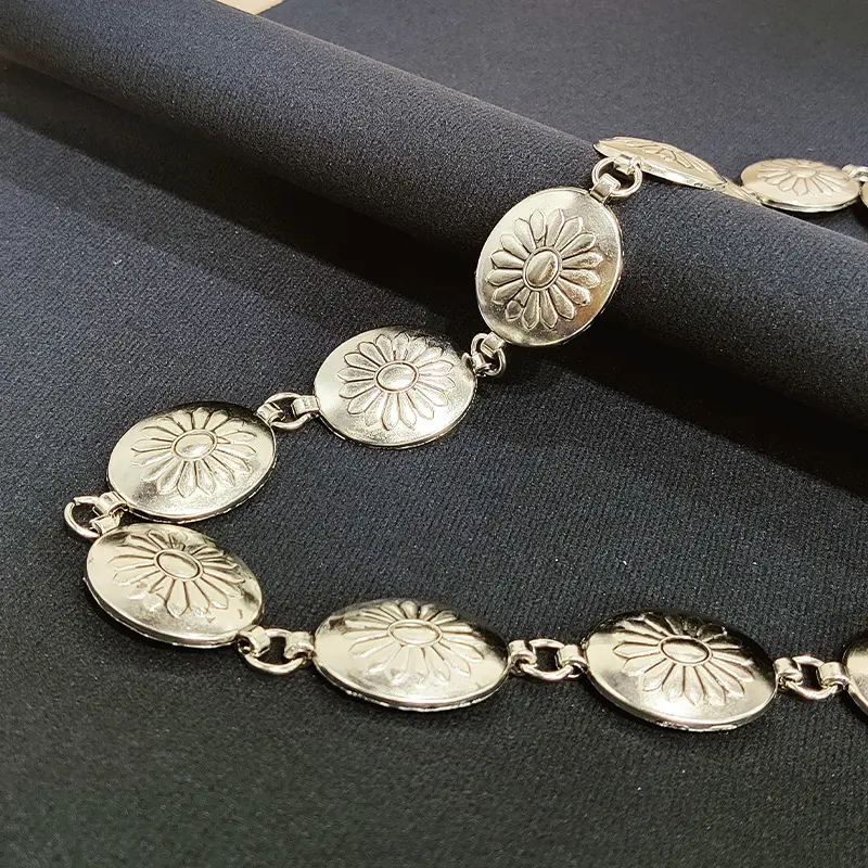 Silver Retro Metal Waist Chain Belt Female Gothic Accessory Women's New Summer Versatile Match Skirts Jeans Waistband Trendy