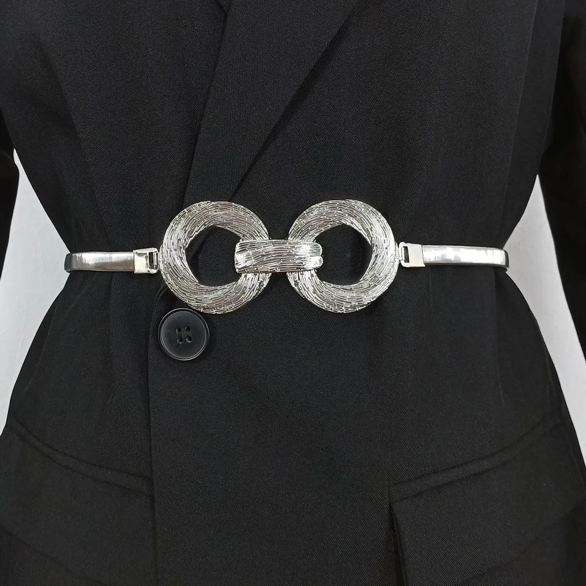 Fashion Gold Chain Belt Female Waist Elastic Thin Waistband Designer Belts For Women High Quality Luxury Silver Metal Corset