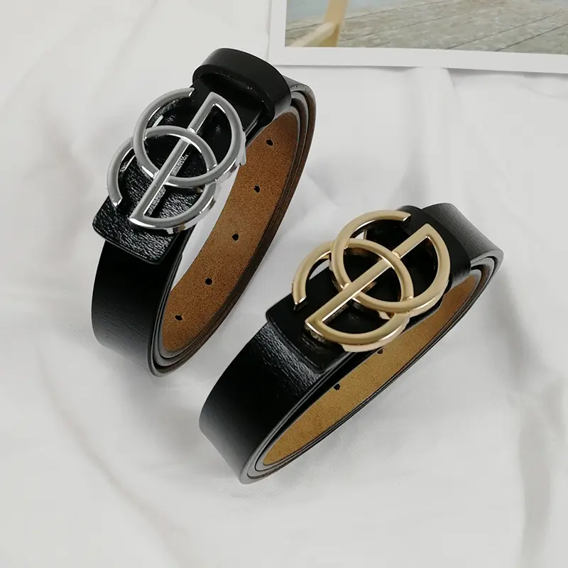 Fashion Designer Belts For Women High Quality Luxury Genuine Leather Black Corset Belt Female Jeans 2.3cm Strap Waistband