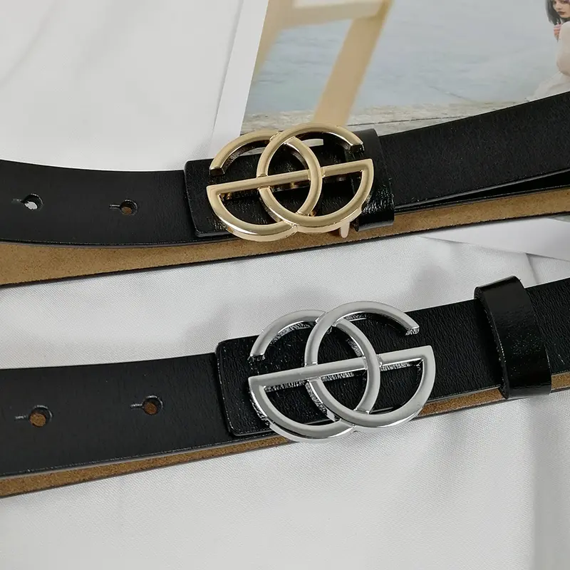 Fashion Designer Belts For Women High Quality Luxury Genuine Leather Black Corset Belt Female Jeans 2.3cm Strap Waistband