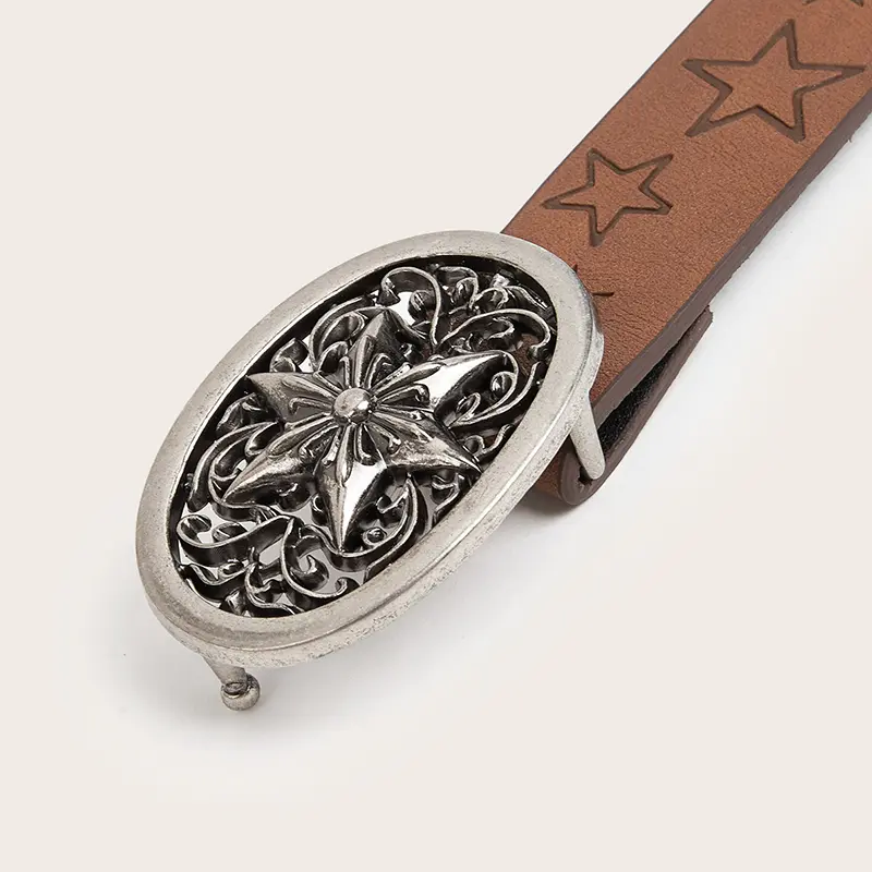Fashion Brown PU Leather Designer Belts for Women Luxury Waist Strap Female Jeans Dress Trouser Goth Belt Decorative Waistband