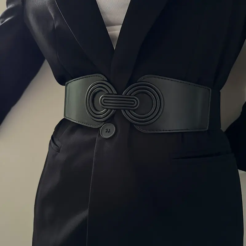 Elegant Plus Size Wide Corset Belt for women Circle Designer high-end luxury brand Fashion Women's belt female Elastic Waistband