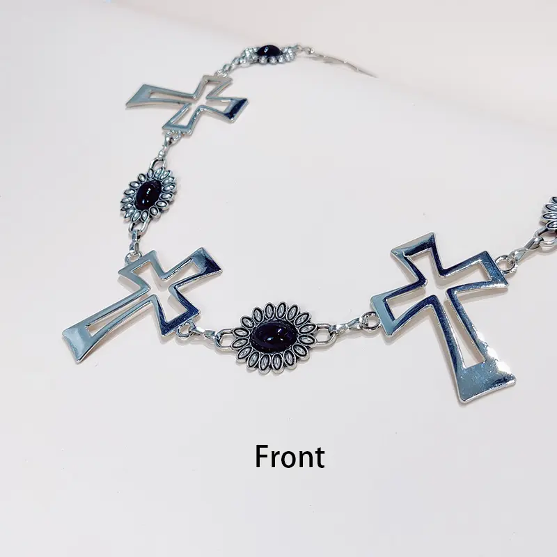 Punk Gothic Steam Cross Waist Chain JK Accessories Skirt Chain Subcultural Adjustable y2k Belt For Women Fashion Body Jewelry