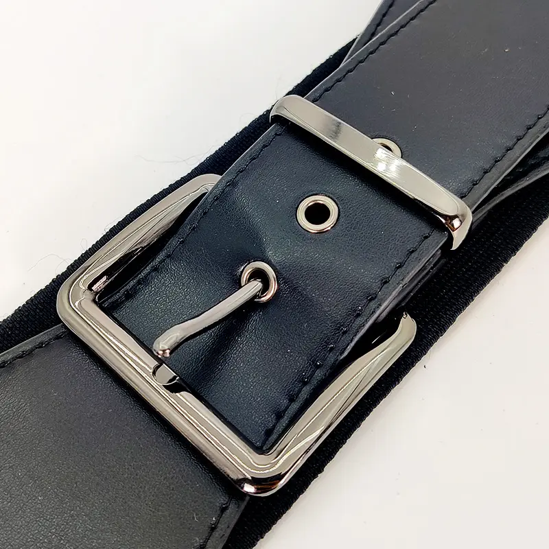 Fashion Plus Size Punk Corset Belts for Women Wide Elastic Black Stretch Cummerbunds Female Dress Coat jacket Waistband