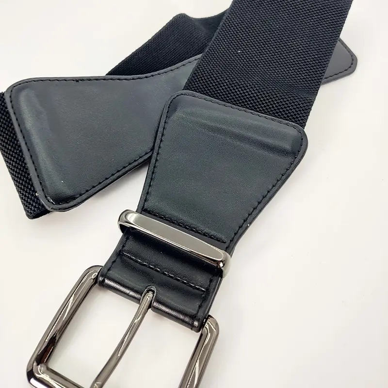 Fashion Plus Size Punk Corset Belts for Women Wide Elastic Black Stretch Cummerbunds Female Dress Coat jacket Waistband
