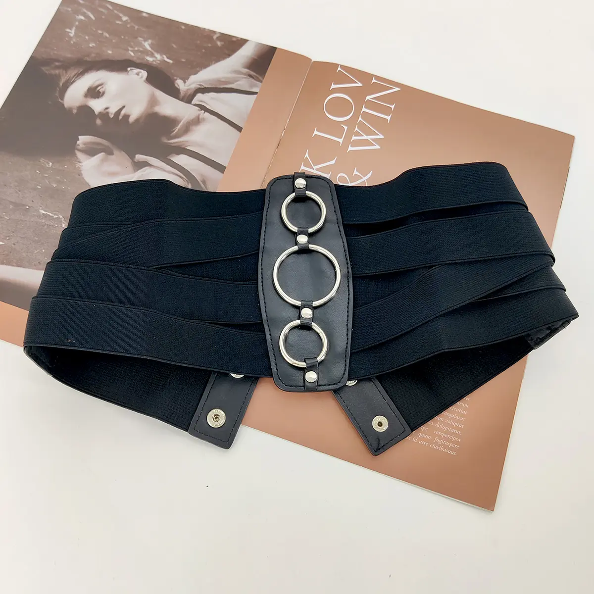Designer Belts For Women High Quality Luxury Brand Plus Size Elastic Black Corset Belt Female Waist Stretch Cummerbunds Big