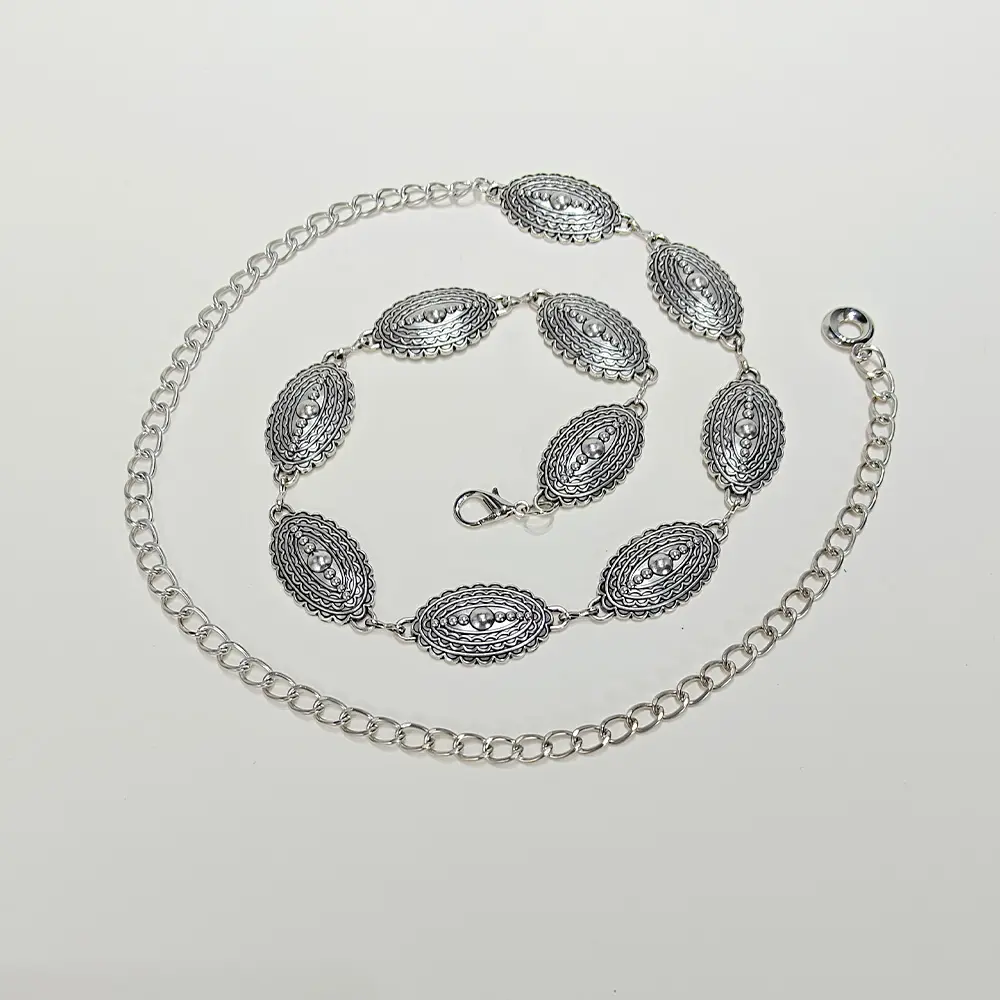 Silver Luxury Designer Waist Chain Punk Accessory Metal Chain Belt Female Women's New Summer Versatile Match Skirts Jeans Belt
