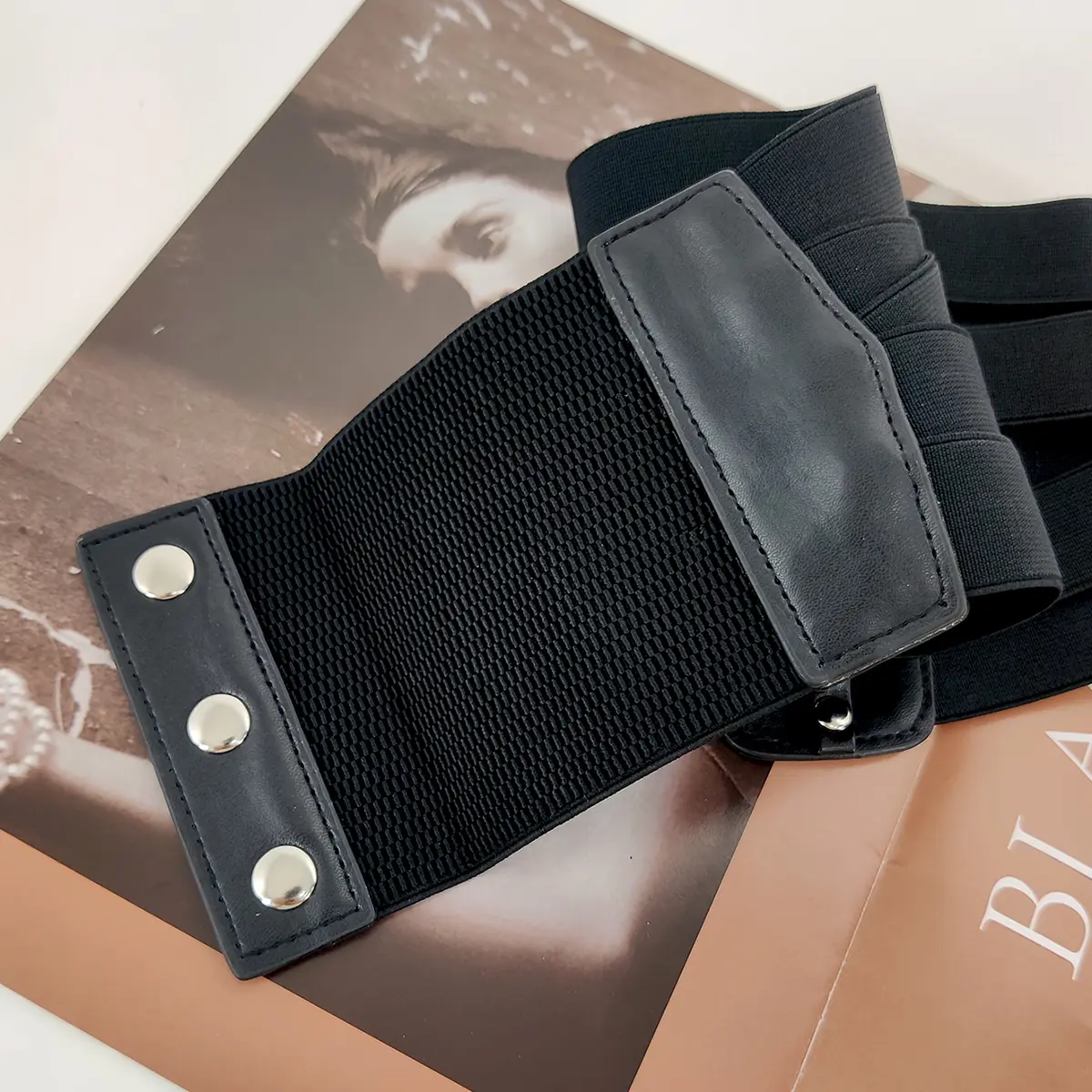 Designer Belts For Women High Quality Luxury Brand Plus Size Elastic Black Corset Belt Female Waist Stretch Cummerbunds Big