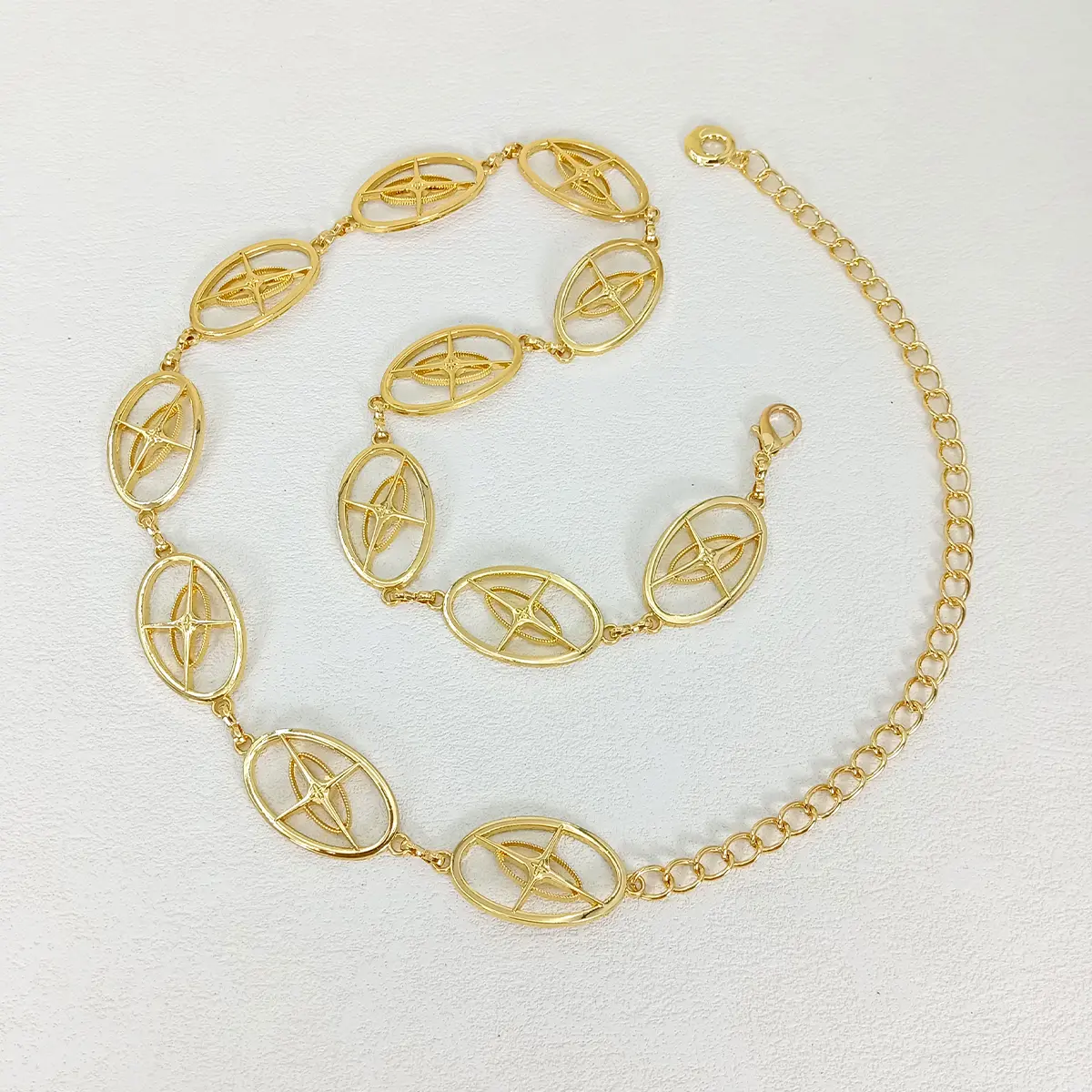 Fashion Golden planet Stars Waist Chain Belt Female High-end luxury Brands Punk Gothic Y2K Waistband Designer  Belt for women