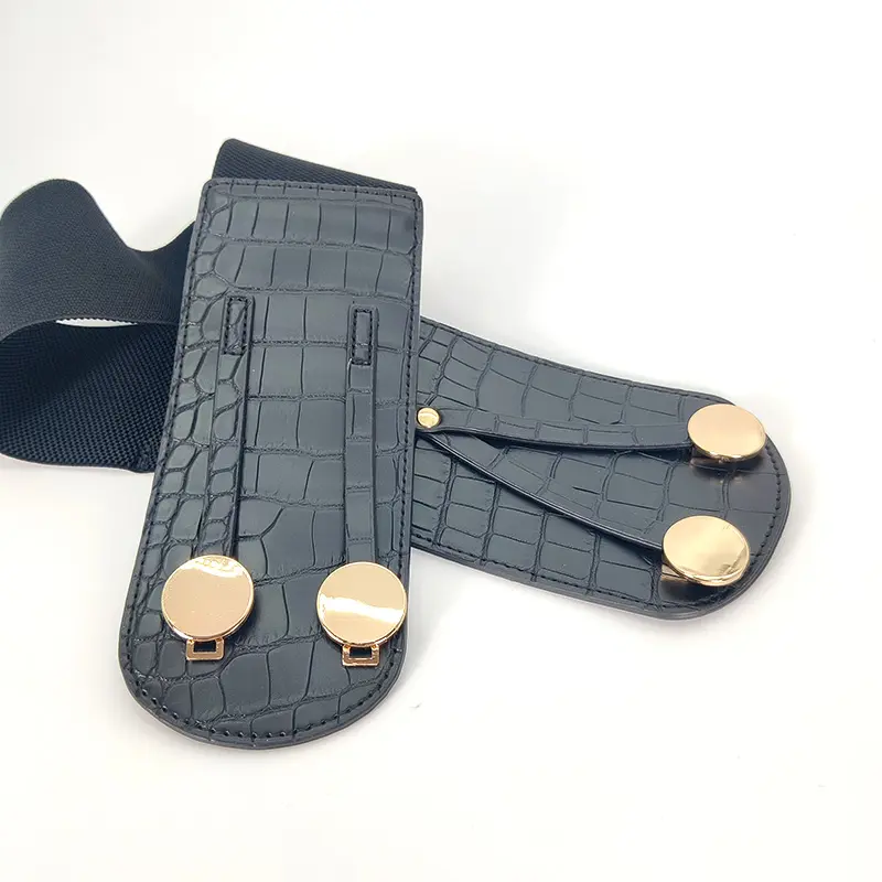 Elegant Belt for women Plus Size Fashion Girdles Wide Corset belt female Desiner Golden Bucket Bussiness Elastic Black Waistband