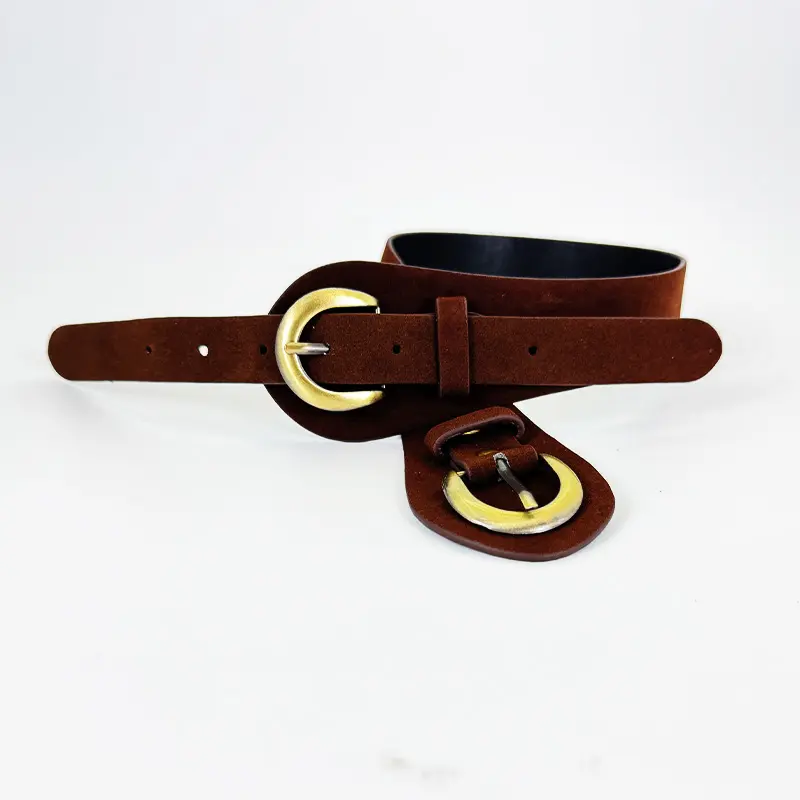 Elegant Suede Leather belts For Women Western Cowboy Cowgirl Corset Belt Female C Bucket Black Waistband For Dress skirt coat