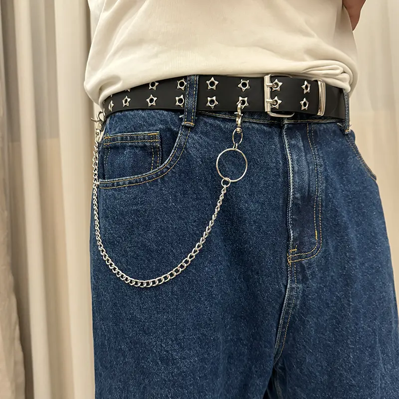 Punk Street keychain trousers pants chain Multi Layer Men chain Wallet Belt Chains Hipster Keyring Hip Hop Belts For Women
