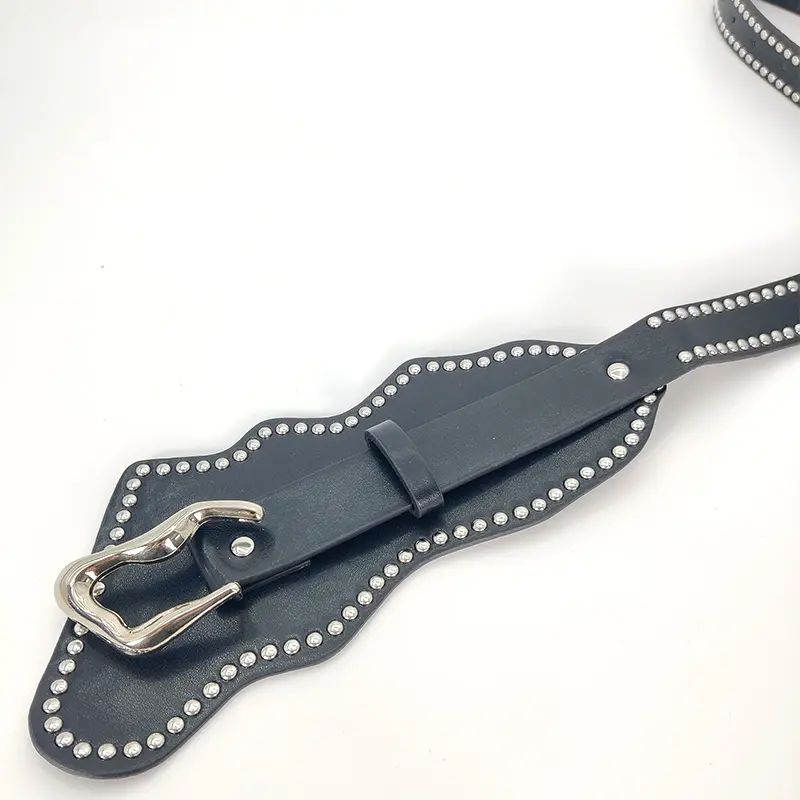 Spice Girl Rivet Punk accessories Belt For Women Gothic Y2K Belt For Ladies Girl wide belt Female Personality Dress jeans belt