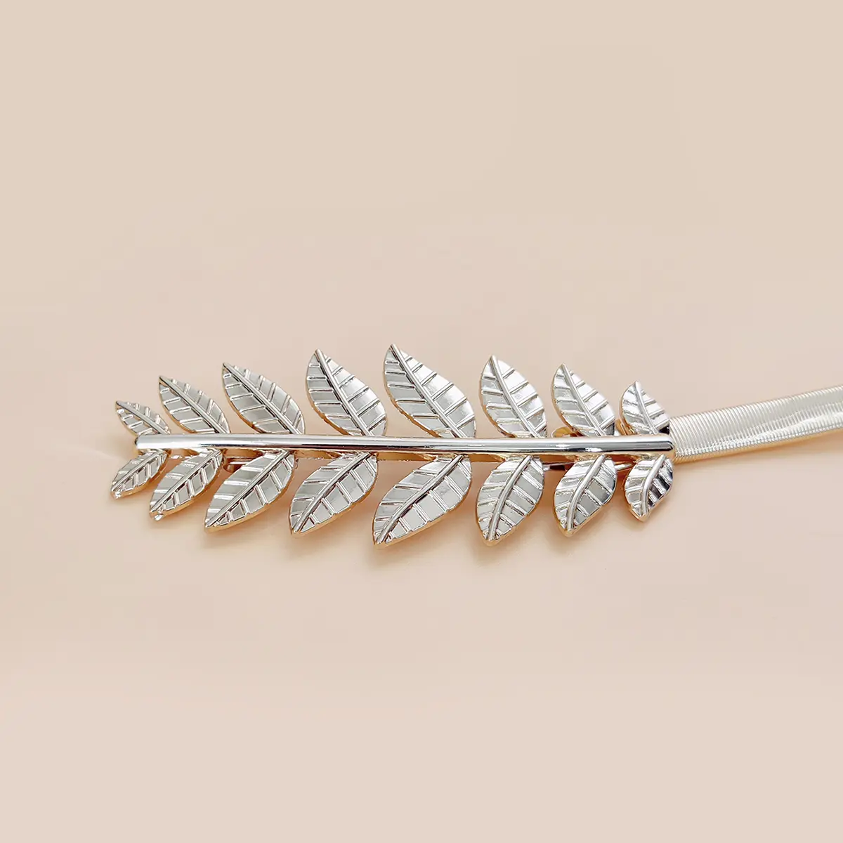 Fashion Leaf Gold Chain Belt Female Waist Elastic Dress Waistband Ladies Silver Metal Belts For Women Luxury Y2k Accessory