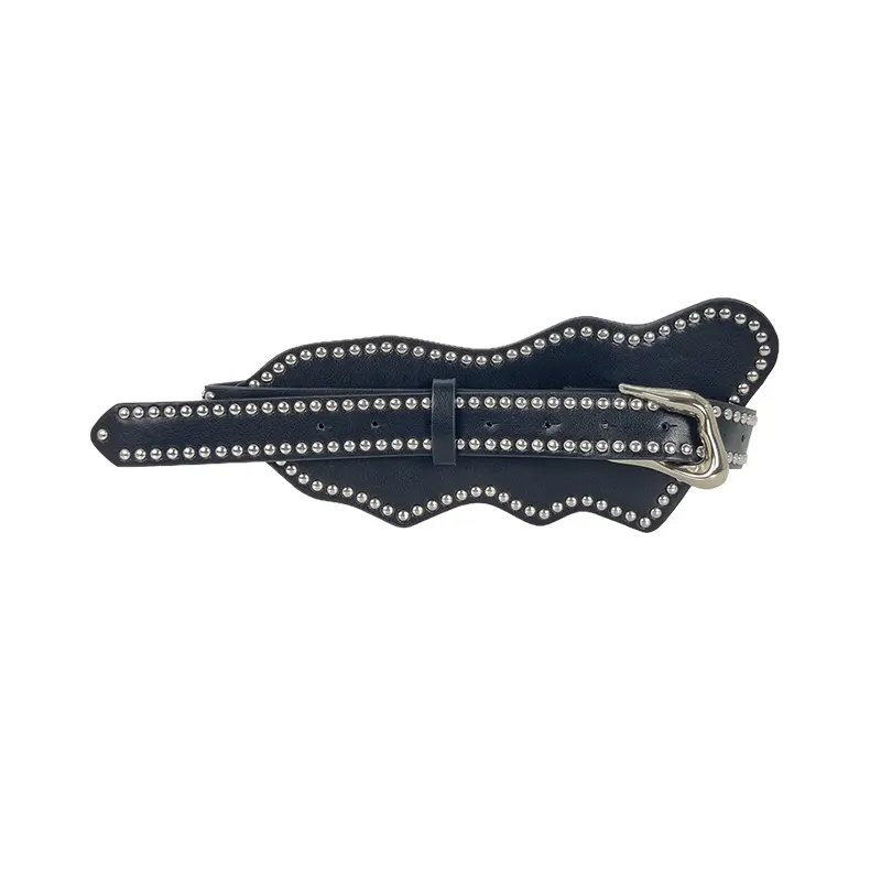 Spice Girl Rivet Punk accessories Belt For Women Gothic Y2K Belt For Ladies Girl wide belt Female Personality Dress jeans belt