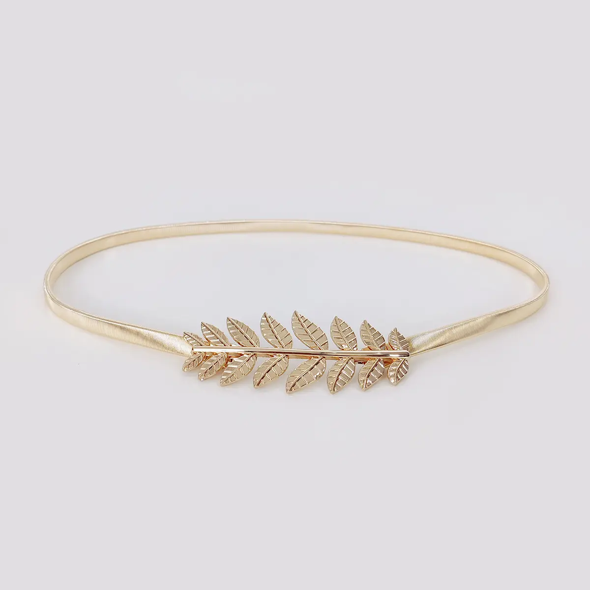 Fashion Leaf Gold Chain Belt Female Waist Elastic Dress Waistband Ladies Silver Metal Belts For Women Luxury Y2k Accessory