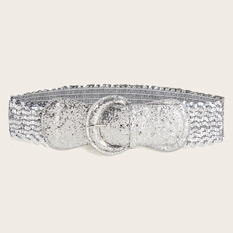 Golden Blingbling Sequin Corset Belt Female High-end Luxury Brands Cummerbund Wide Belts For Women Punk Gothic Y2K Waistband