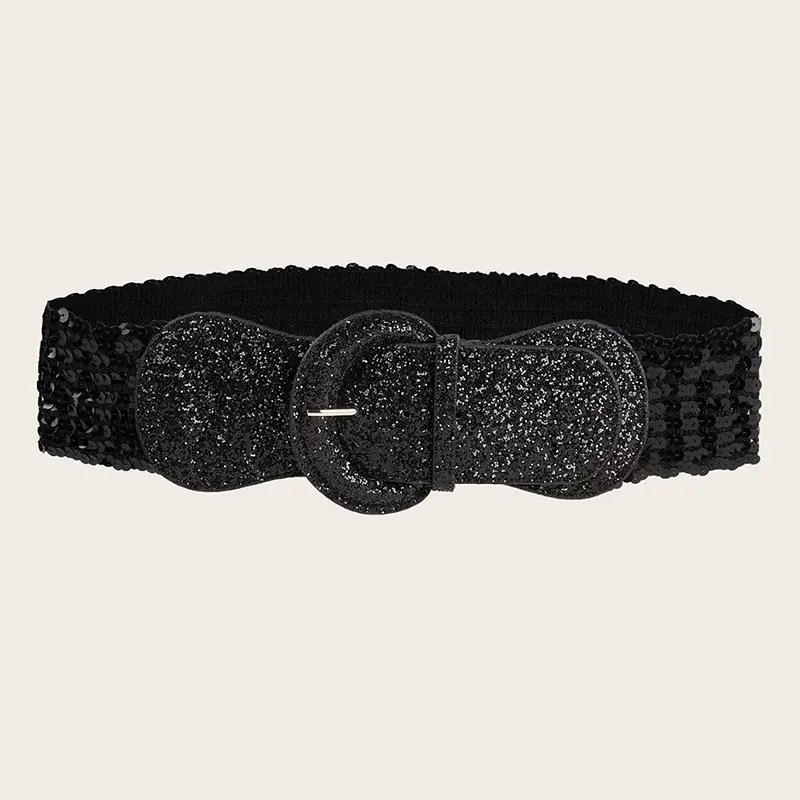 Golden Blingbling Sequin Corset Belt Female High-end Luxury Brands Cummerbund Wide Belts For Women Punk Gothic Y2K Waistband