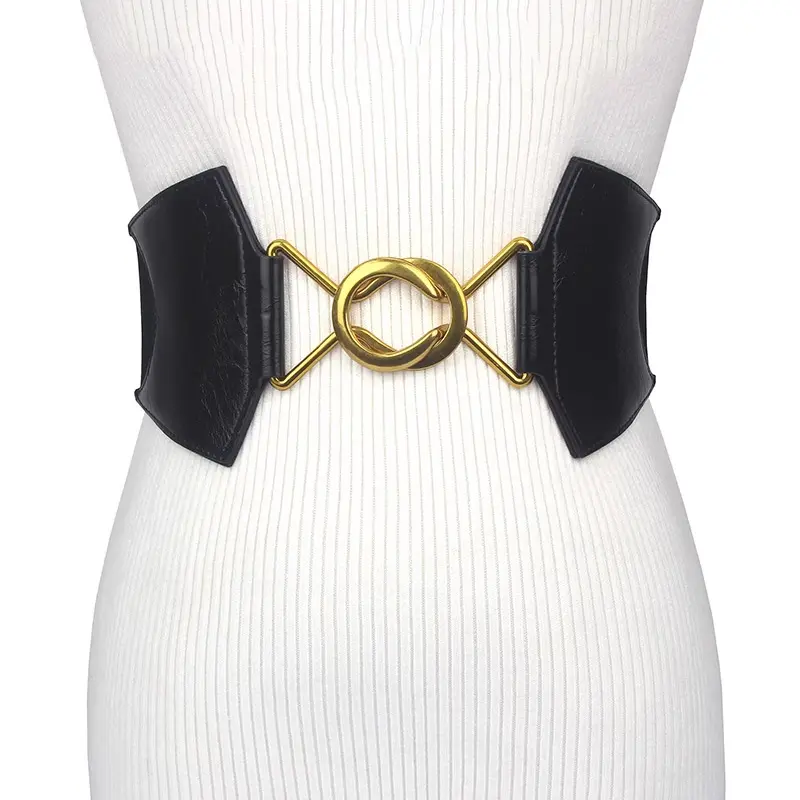 Fashion Red Corset Belt for women plus size high-end luxury brands Desiner Elastic Cummerbund Elegant Women's belt female