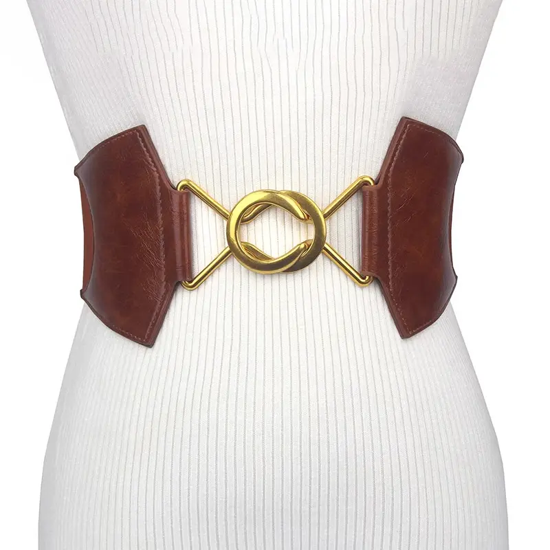 Fashion Red Corset Belt for women plus size high-end luxury brands Desiner Elastic Cummerbund Elegant Women's belt female