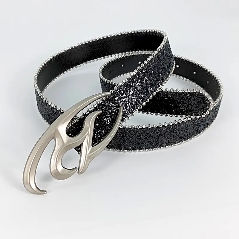 R letter High-end luxury brands elegent Women's belt female  Sequin rhinestones Waistband Punk gothic accessories Y2k Belt