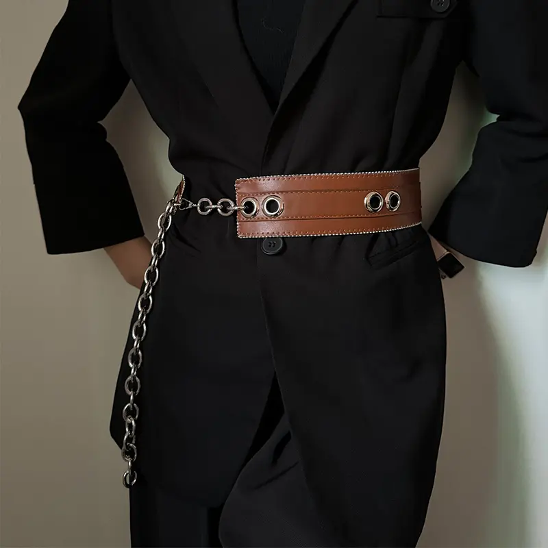 Heavy Punk Corset belt for Women Gothic decorative High Quality Wide Waistband Female Plus Size Girdles bussiness jacket belt