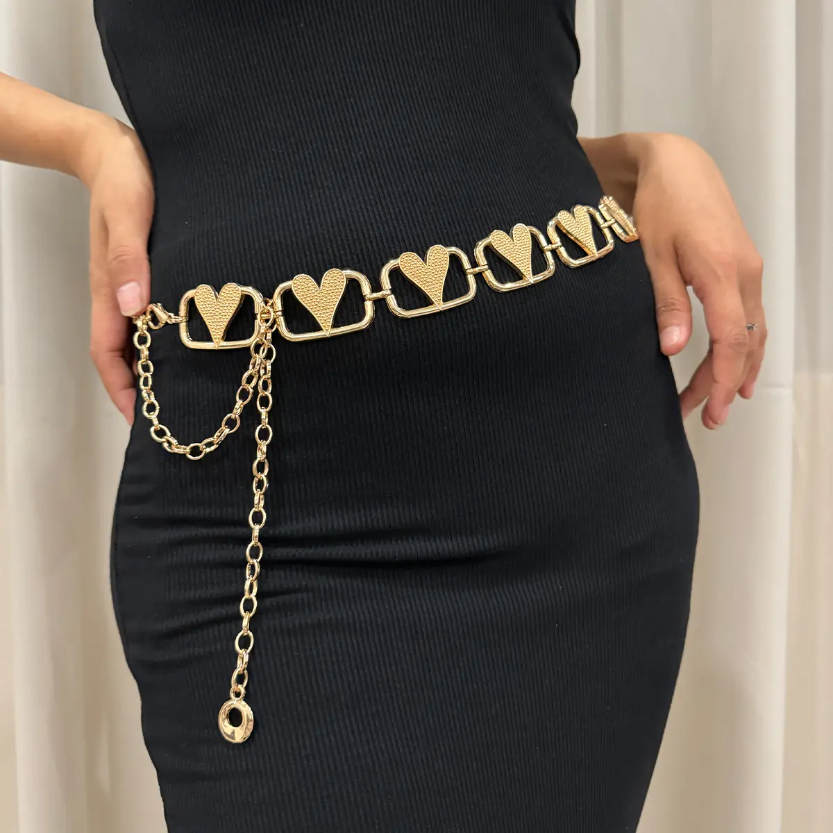 Fashion Silver Waist Chain Belt Female Metal Square Heart Elegant Belts For Women punk Gothic Luxury Brands Y2K Jeans Waistband