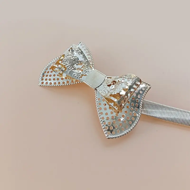 Fashion Gold Chain Belt Female Waist Adjustable Desinger Bow Decorative Belts For Women Y2K Punk Metal Dress Waistband