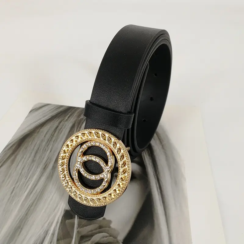 Fashion Designer Belts For Women High Quality Luxury Brand Black Leather White Strass Jeans Belt Brown Waistband Corset