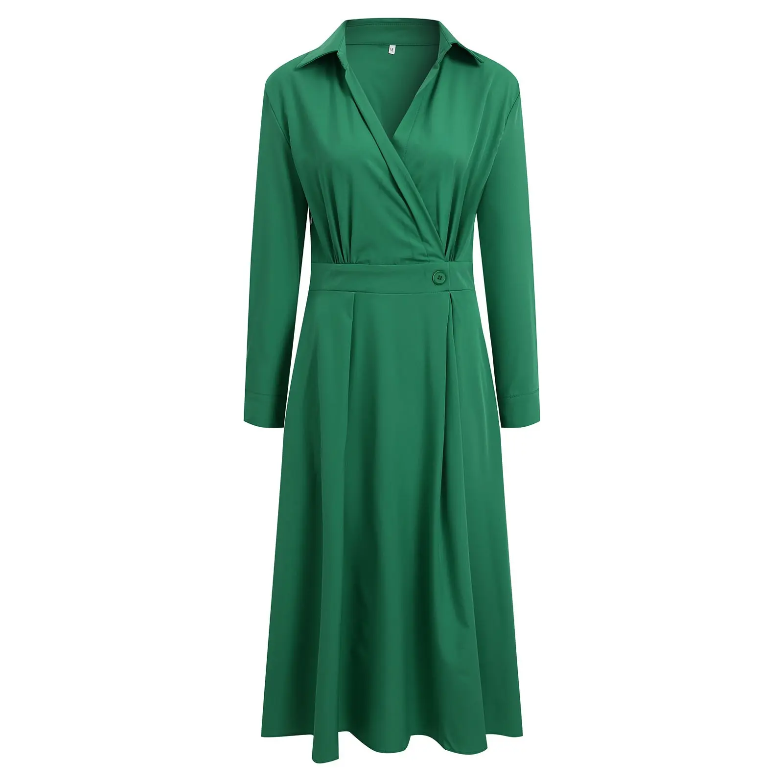 Women Long Sleeve White Shirt Dress 2024 Summer Autumn Casual Lapel Wrap Dresses Vestido Single Breasted Button Party Maxi Dress