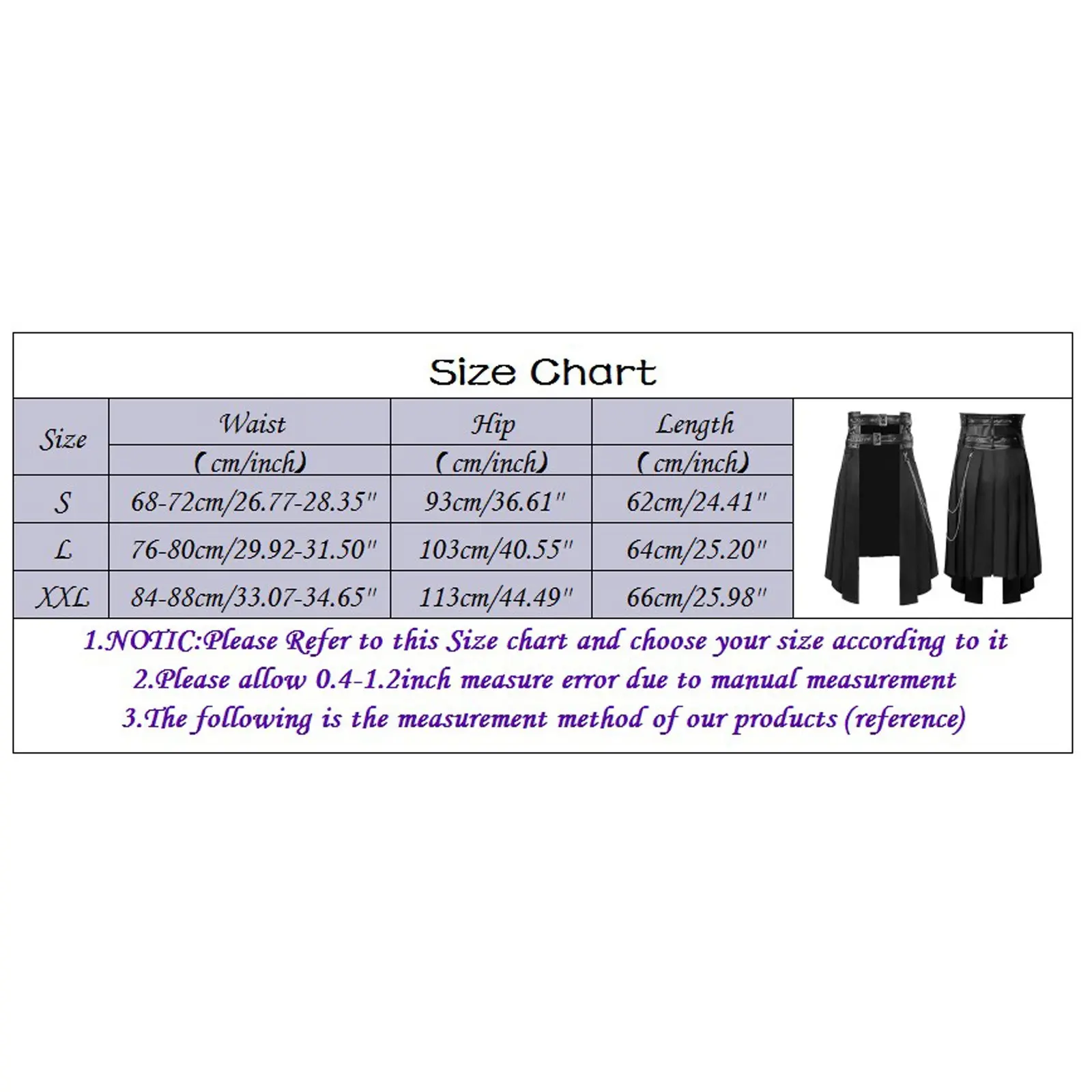 Men'S Leather Skirt Spring And Autumn New Rock Leather Belt Punk Style Casual Large Size Half Skirt Medieval Cosplay Costumes