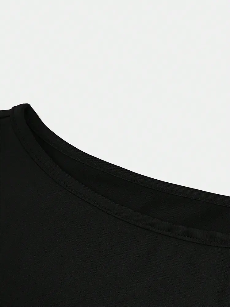 Round Neck Seven Points Short-Sleeved Models T-Shirt Tops Women Slim Fashion New Solid Colour Y2K Style Women's T-shirt