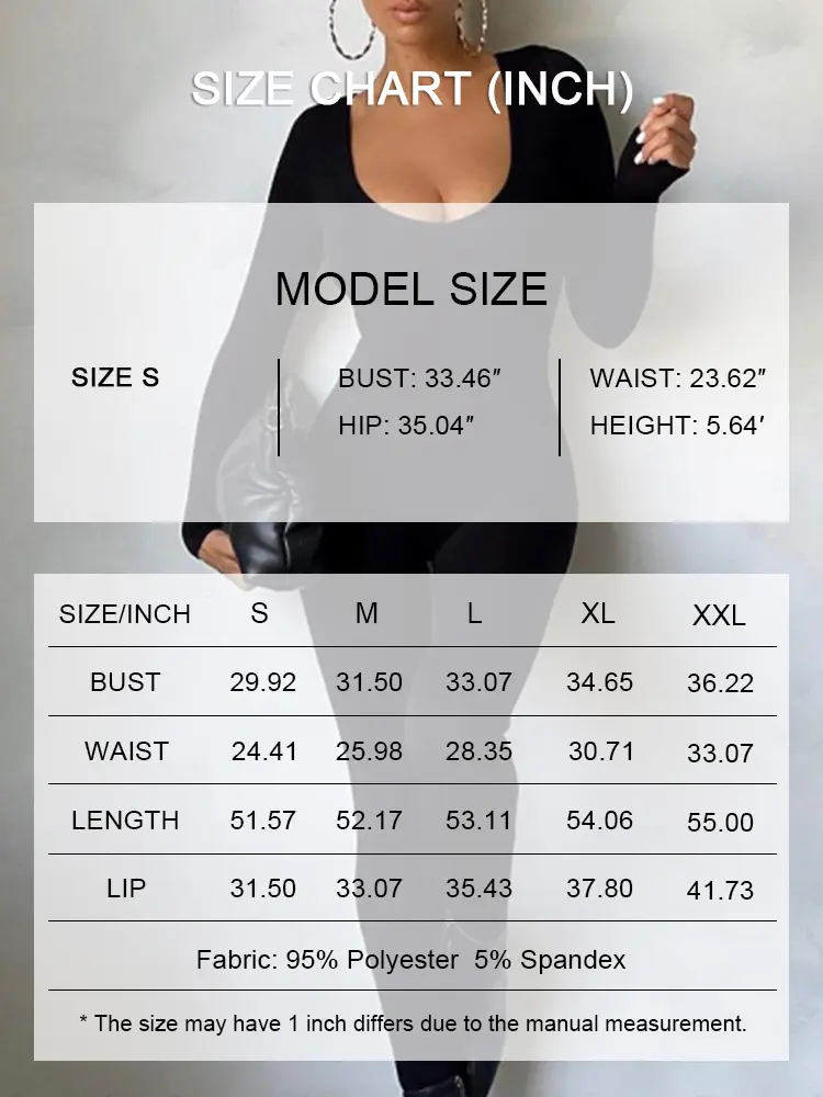 II Women's Rompers Long Sleeve Solid Skinny Bodycon Jumpsuits Fashion Sports Fitness Casual Activity Streetwear Overalls