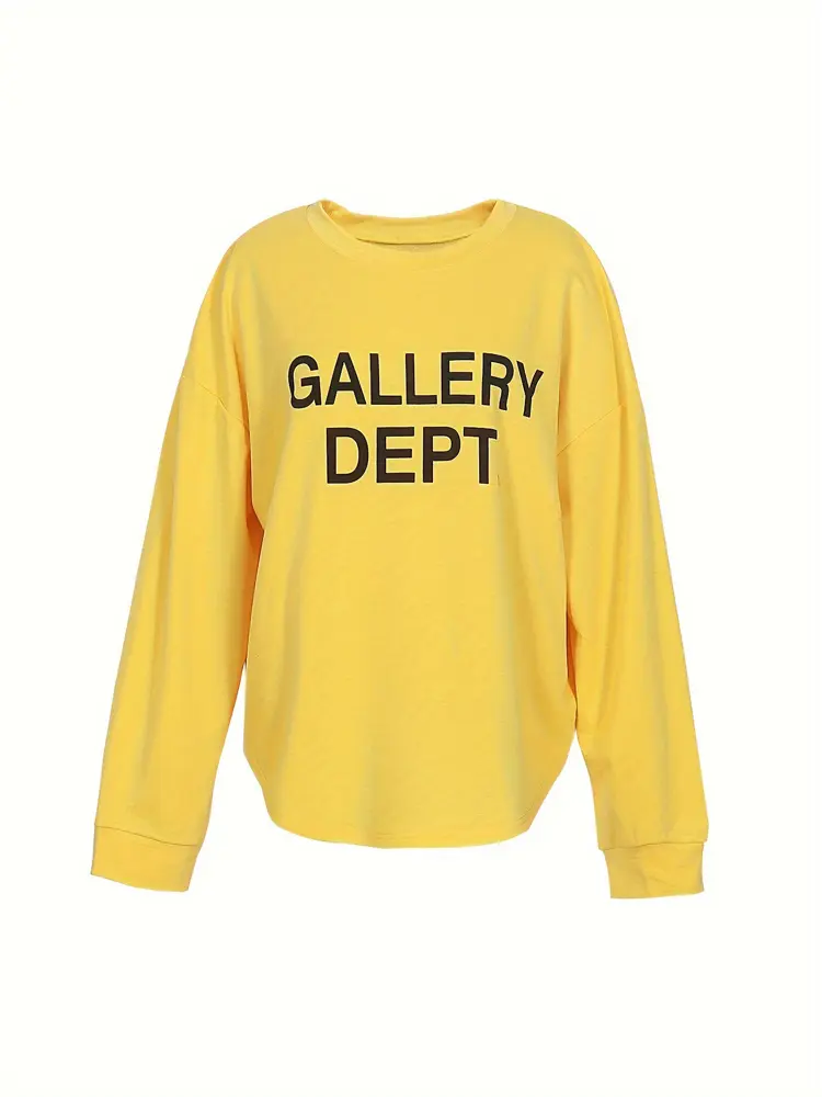 Plus Size Women's 2025 New Letters Pattern Top Solid Color Autumn Best Choice Long Sleeve Round Neck Casual Elegant